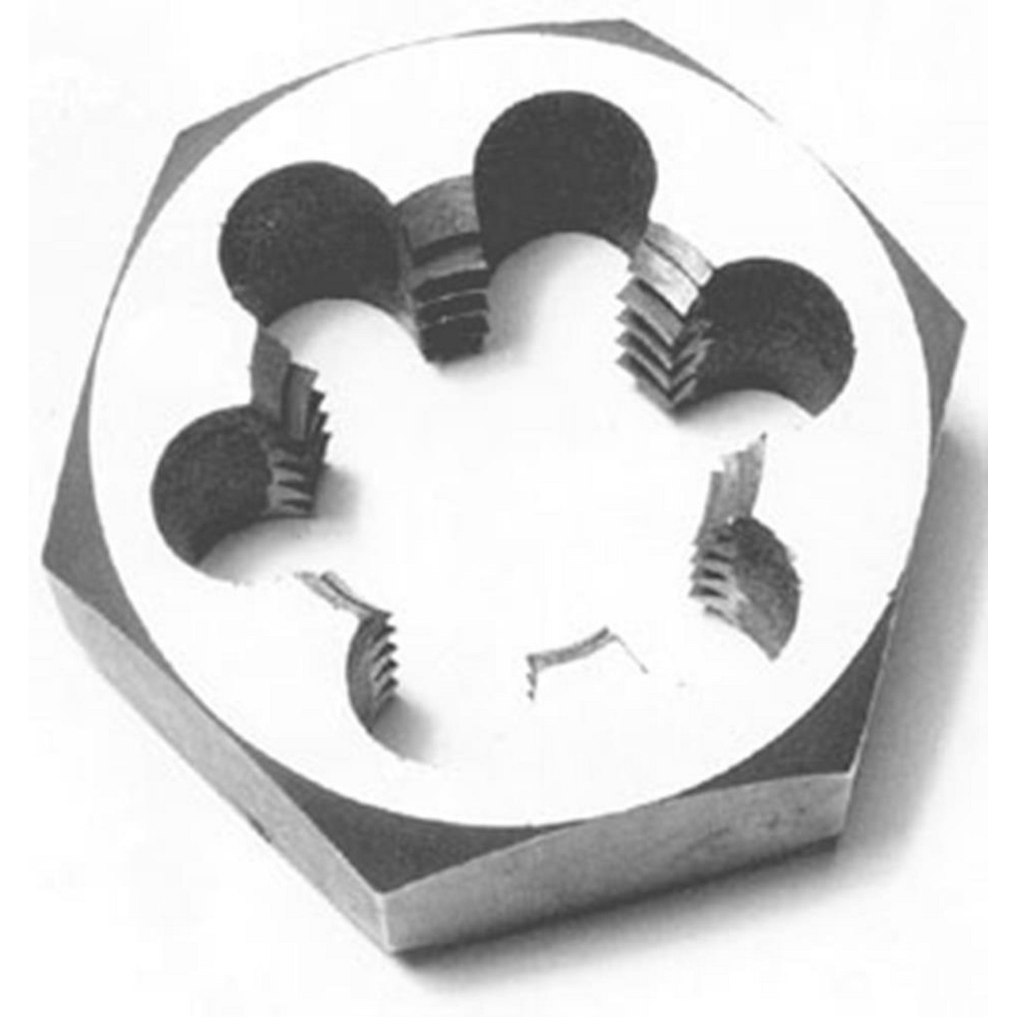 Drill America 7/16"-20 Carbon Steel Left Hand DWT Reverse Hex Rethreading Die Drill America 7/16"-20 Carbon Steel Left Hand DWT Reverse Hex Rethreading Die